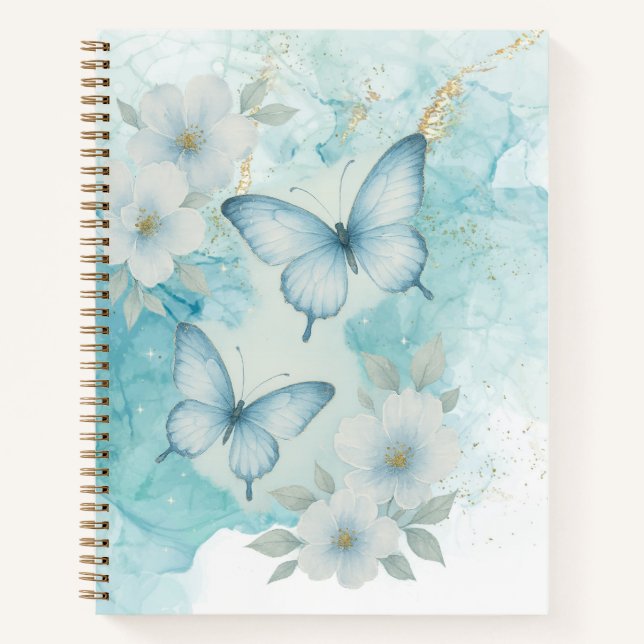 Elegant Butterfly Floral Notebook Design (Front)