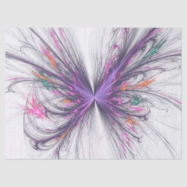 Elegant Butterfly Fractal Tissue Paper (Front)