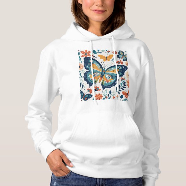 Elegant Butterfly Logo Design – Symbol of Grace an Hoodie (Front)