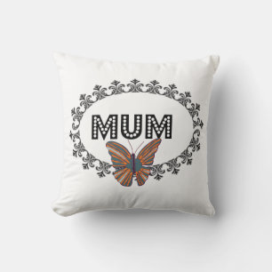 Elegant Butterfly Mum Cushion