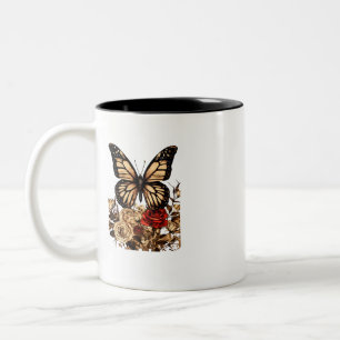 Elegant Butterfly Outline Mug - 11 oz