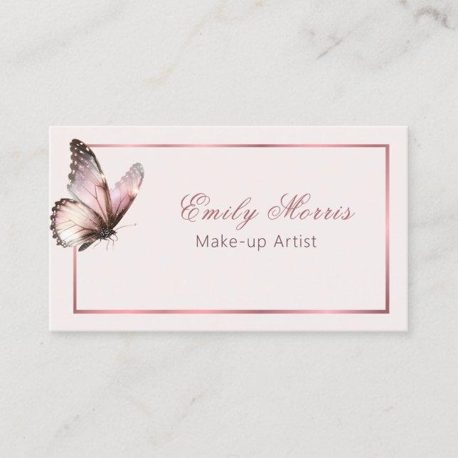 Elegant Butterfly Personalised Business Card (Front)