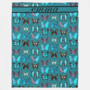 Elegant Butterfly Personalised Fleece Blanket