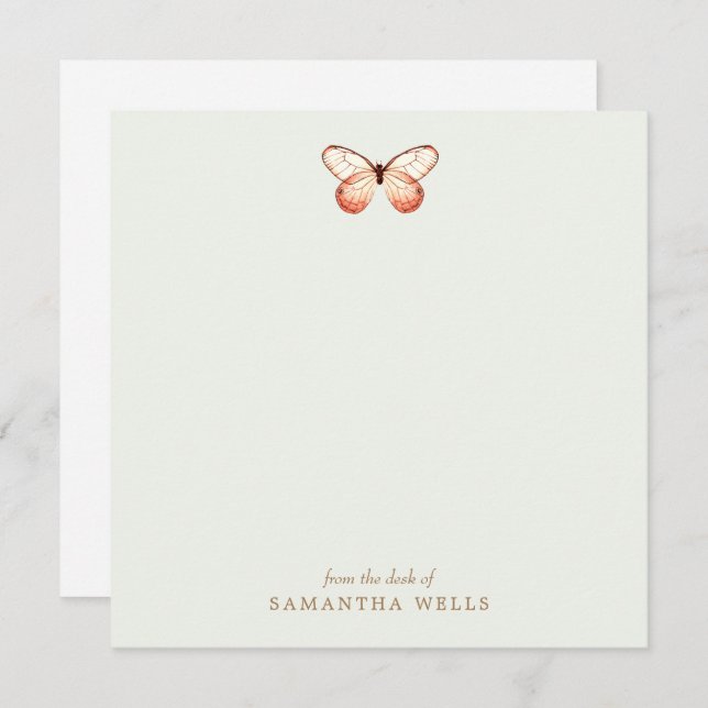 Elegant Butterfly Personalised Thank You  (Front/Back)