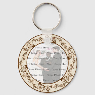 Elegant Butterfly Round Key Chain