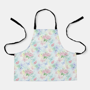 Elegant Butterfly Seamless Print Apron
