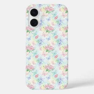 Elegant Butterfly Seamless Print iPhone 16 Case
