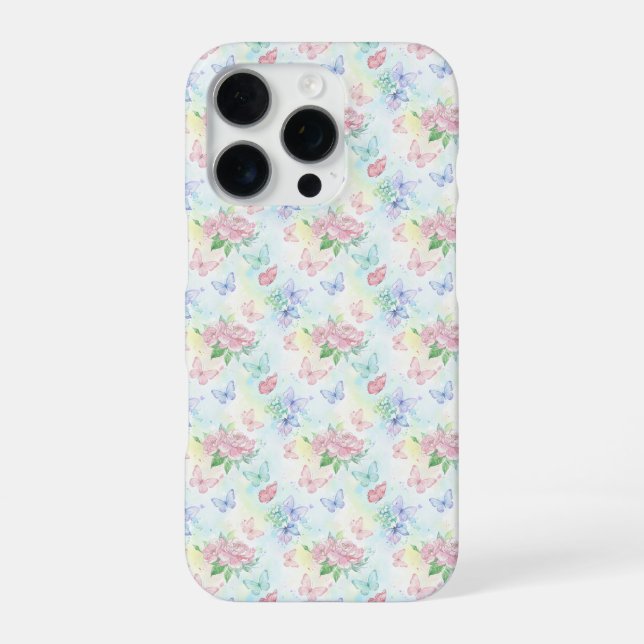 Elegant Butterfly Seamless Print iPhone Case (Back)
