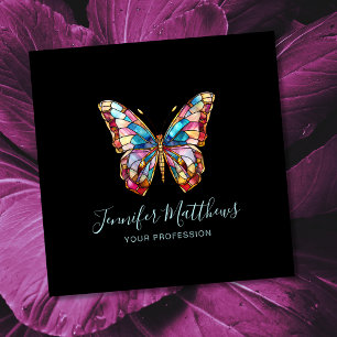 Elegant Butterfly Square Business Square Business Card