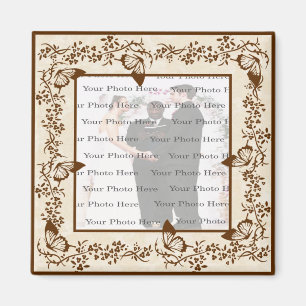 Elegant Butterfly Square Magnet