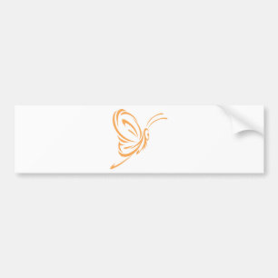 Elegant Butterfly Tattoo Style Bumper Sticker