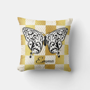 Elegant Butterfly Throw Pillow Design by Eksi
