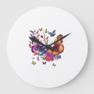 Elegant Butterfly Wall Clock