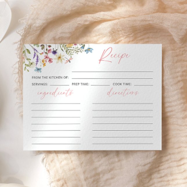 Elegant Butterfly Wildflowers Recipe card (Creator Uploaded)