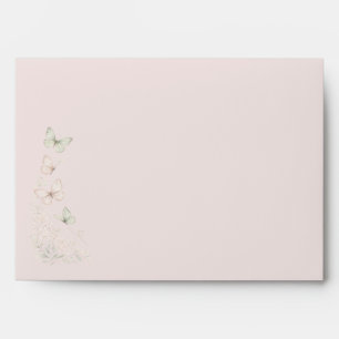 Elegant Butterlfy Kisses Baby Shower Envelope