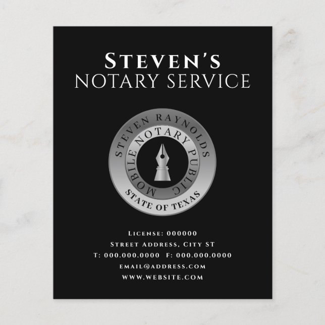 Elegant button stamp sign classy  flyer (Front)