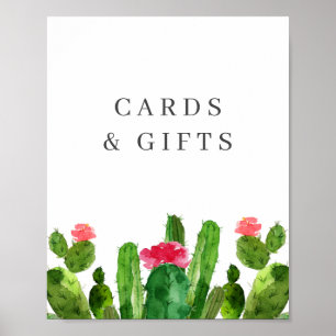 Elegant Cactus Garden Wedding Table Sign