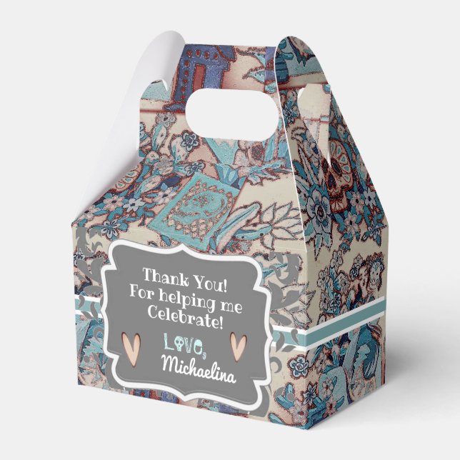  Elegant cactus, skulls Spanish Mexican Fiesta  Favour Box (Front Side)