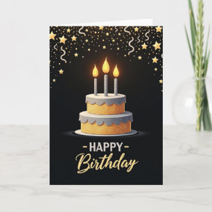 Elegant Cake Birthday Card
