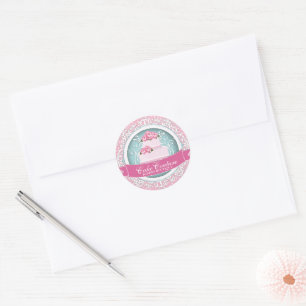 Elegant Cake Box Stickers
