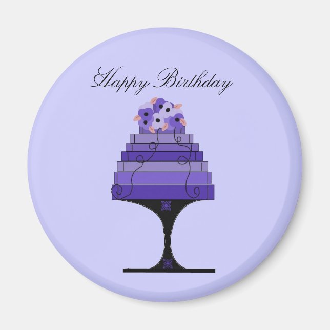 Elegant Cake on a Cake Stand Magnet (Front)
