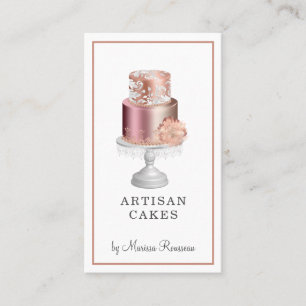 Elegant Cake Pastry Chef Baker Business Card