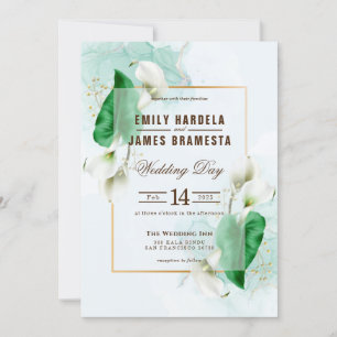 Elegant Cala Lily Wedding Invitation
