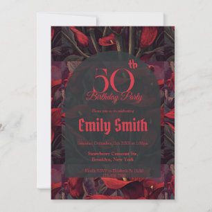 Elegant Call Lilies Luxury 20Th Birthday Invitation