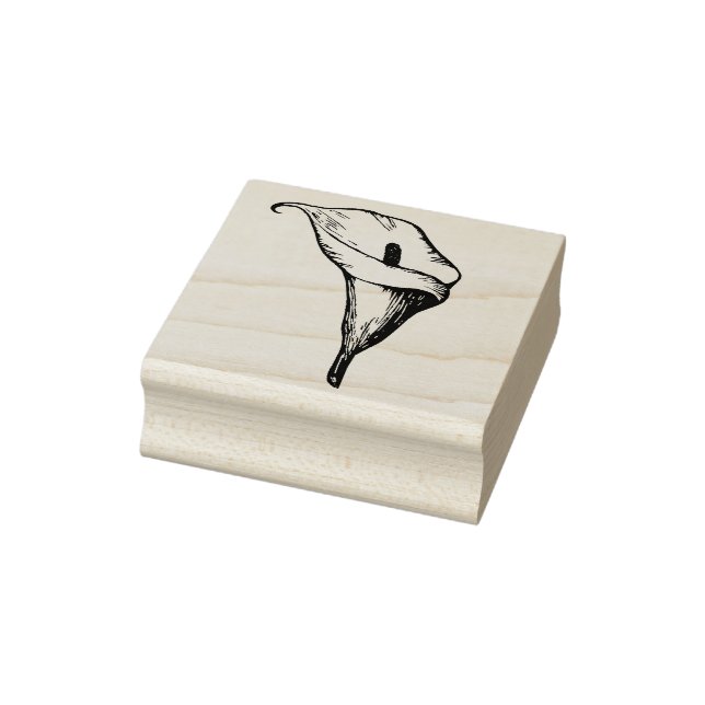 Elegant Calla Lily Blossom Flower Floral Botanical Rubber Stamp (Stamp)
