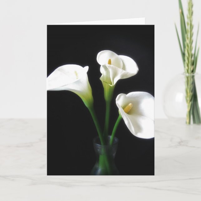 Elegant Calla Lily Flowers 10 Card (Front)