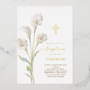 elegant calla lily flowers Baptism