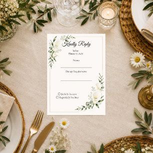 Elegant Calla Lily Minimalism Wedding RSVP Card