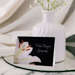 Elegant Calla Lily Sympathy Card