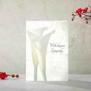 Elegant Calla Lily Sympathy Card