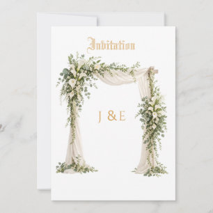 Elegant Calla Lily Wedding Arch Invitation