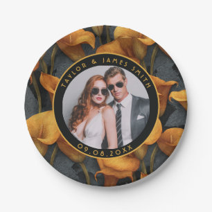 Elegant Calle Lilies Plates For Rehearsal Dinner P