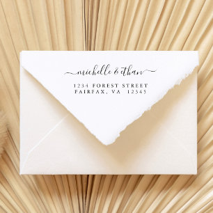 Elegant Calligraph Return Address Self-inking Stamp