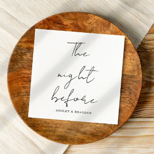 Elegant Calligraph Script The Night Before Napkins