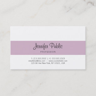 Elegant Calligraphed Design Trendy Minimalistic Business Card