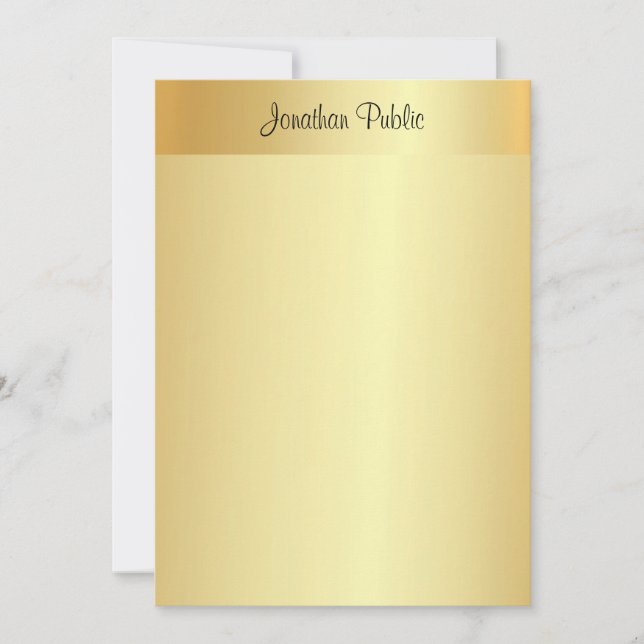 Elegant Calligraphed Gold Template Professional (Front)