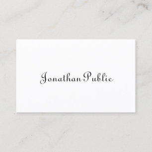 Elegant Calligraphed Script Minimalist Template Business Card