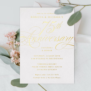 Elegant Calligraphy 75th Diamond Anniversary Party