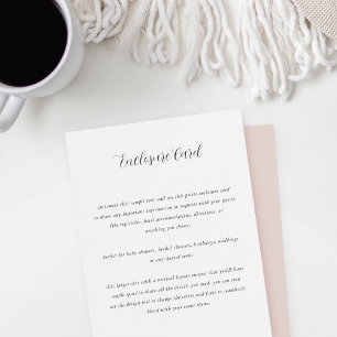 Elegant Calligraphy All Purpose Customisable Enclosure Card
