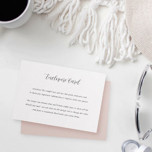 Elegant Calligraphy All Purpose Customisable Enclosure Card