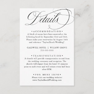 Elegant Calligraphy American Style Handwriting Enclosure Card