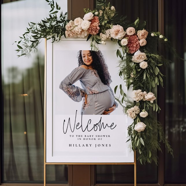Elegant Calligraphy Baby Shower Welcome sign (Creator Uploaded)
