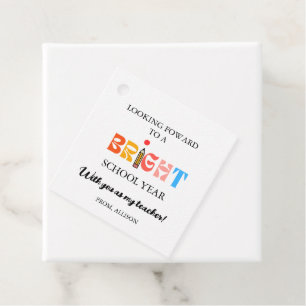 Elegant calligraphy back to school Teacher gift Favour Tags