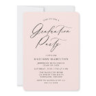 Elegant Calligraphy Blush Pink Graduation Party