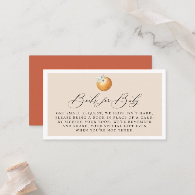 Elegant Calligraphy Book Request Enclosure Card (Front/Back In Situ)