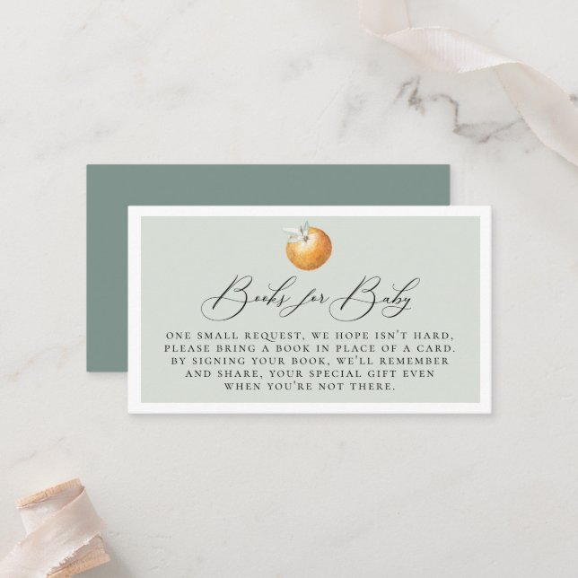 Elegant Calligraphy Book Request Enclosure Card (Front/Back In Situ)